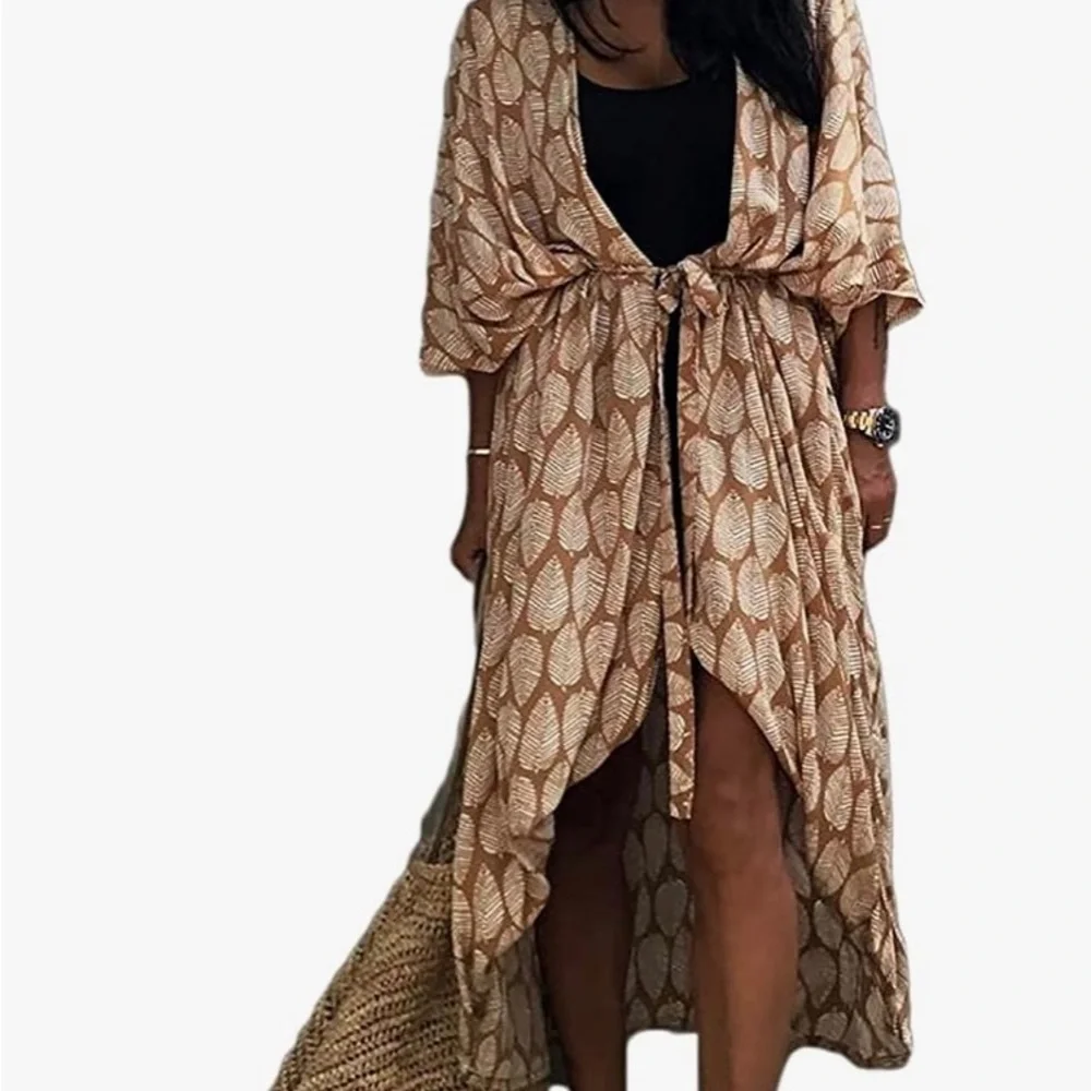 SOLD‼️Swim Cover Kimono Cardigan Open Front - Picture 8 of 8